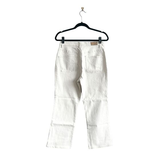 Olsen Women's Pants Wide Leg White Circle Stud Classic Off White Size 6 - Picture 2 of 9